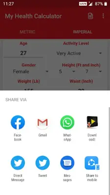 My Health Calculator android App screenshot 2