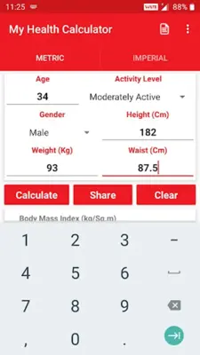 My Health Calculator android App screenshot 7